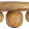 Hello Honey® 10" Round Hand-Carved Mango Wood Cake Pedestal